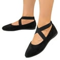 thumbnail image 6 of Viluyesy Womens Ballet Flats, X-Strap Round Toe Shallow Comfort Slip-On Dress Shoes Black US6, 6 of 6
