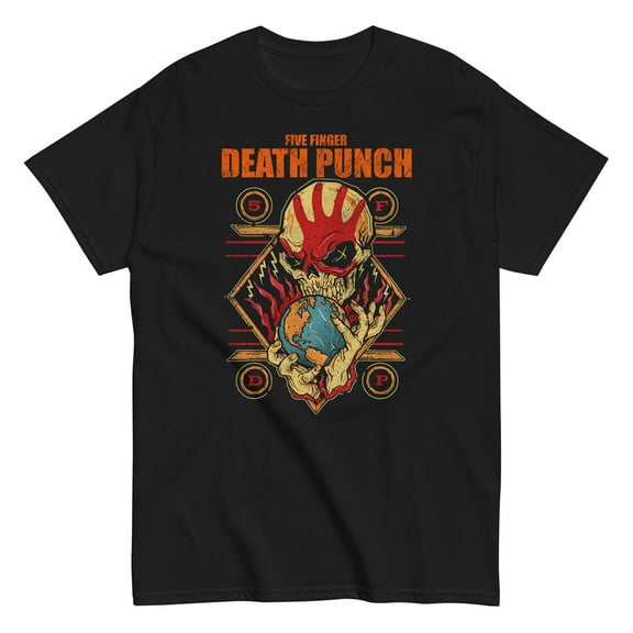 Five Finger Death Punch - Hand Skull Logo Unisex T-Shirt - Black - Small