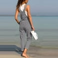 thumbnail image 4 of Prolriy Denim Jumpsuit for Women Casual Women's Fit Solid Slim Pocket Denim Fashion Color Jumpsuit Women's Jumpsuit Rompers for Women Grey XL, 4 of 9