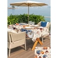 thumbnail image 4 of Outdoor Tablecloth with Umbrella Hole and Zipper, Orange Blue Fall Pumpkins Rectangle Table Cloth 60x102 Inch Waterproof Tablecloth, Floral Botanical Thanksgiving Vintage Picnic Table Cover for Patio, 4 of 7