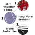 thumbnail image 3 of 4PCS Christmas Shower Curtain Set, African American Black Santa Claus Christmas Tree Stocking Gift Fireplace Winter Holiday New Year Christmas Bathroom Decor, Non-slip Bath Mat Toilet Rug, 3 of 7