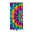 thumbnail image 5 of Pink and Green Tie Dye Pattern Modern Waterproof Shower Curtain Set with 12 Hooks, Washable Decorative Bathroom Shower Curtain, 5 of 6