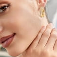 thumbnail image 5 of YOUNGYUE 14K Gold Plated Hoop Earrings for Women, Hypoallergenic CZ Double Hoop Earring, 25mm, Jewelry Gifts, 5 of 6