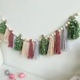 thumbnail image 3 of Acahhotxx Tassels Bunting, Christmas Tassels Garlands with Wood Beads Wall Hanging Bunting Banners Decoration for Festivals Party Mantel Ornament - T5, 3 of 3