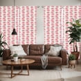 thumbnail image 2 of Ambesonne Watercolor Window Curtains, Pieces of Watermelon, Each 28" W x 84" L, Coral Pale Green Black, 2 of 5