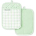 thumbnail image 1 of TEMOGU-KA Gingham PH Pot Holder Set, 7"x10", Pistachio, 1 of 4