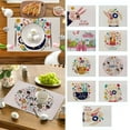 Linjieee Easter Placemat Cute Rabbit Placemat Cartoon Rabbit Placemat