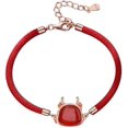 thumbnail image 4 of Pulsera de animales del zodíaco chino - Pulsera de hilo rojo de la suerte de ágata, pulseras ajustables con dijes de 12 animales, 4 of 5