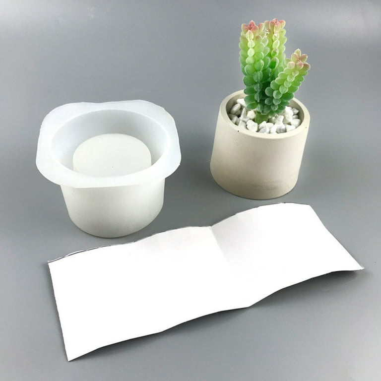 Concrete Planter Molds Silicone Planter Molds for Cement Pot, Round and  Square