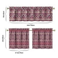 thumbnail image 6 of Boho Kitchen Curtains for Windows – Rustic Tribal Floral Print Cafe Curtains, Vintage Bohemian Geometric Panels for Home Décor, 6 of 6