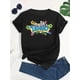 thumbnail image 3 of [Bingo Graphic Tee] Regular Size Women's One Piece Casual T-Shirt - Bingo Graphic, Short Sleeves, Round Neck, Cotton Fabric - Regular Length, Spring Summer Collection, 3 of 7