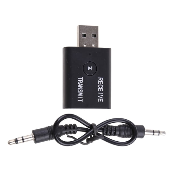 Transmitter Receiver Bluetooth-compatible5.0 USB Car Music Adapter Stereo Receive One-Button