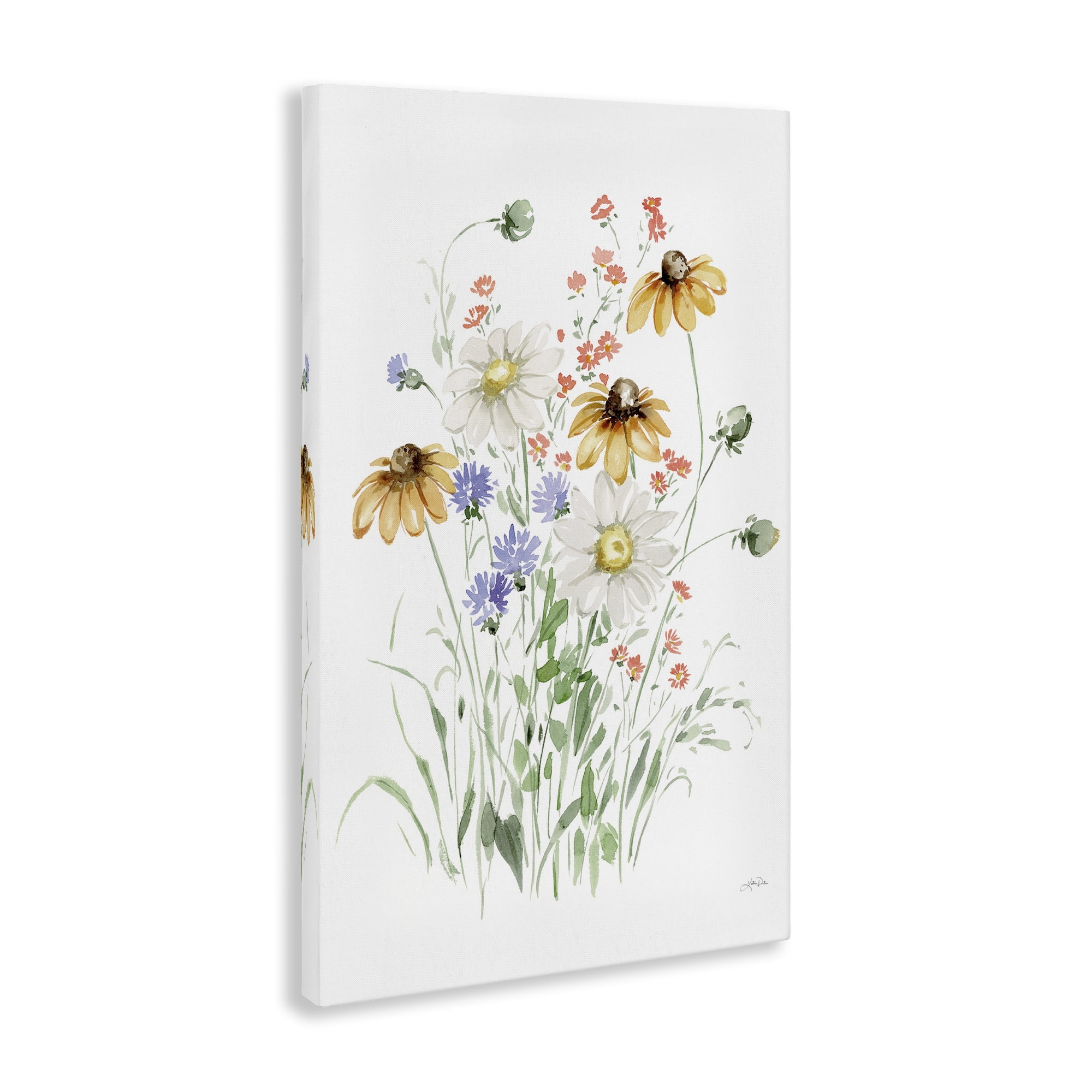 Stupell Industries Summer Garden Blooms Botanical & Floral Painting Gallery Wrapped Canvas Art Print Wall Art, 16 x 24
