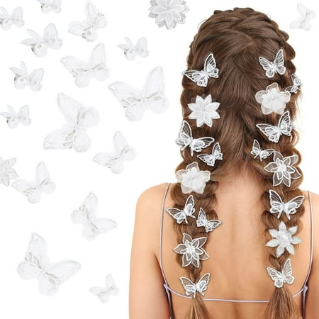 19 Pieces Butterfly Hair Clip Flower Hair Clip Embroidery Flower Hair Pins Lace Butterfly Hair Bows Wedding Hair Accessories Alligator Clip Hair Clips for Women Girls Teens (White) | Walmart Canada 19 Pieces Butterfly Hair Clip Flower Hair Clip Embroidery Flower Hair Pins Lace Butterfly Hair Bows Wedding Hair Accessories Alligator Clip Hair Clips for Women Girls Teens (White) | Walmart Canada