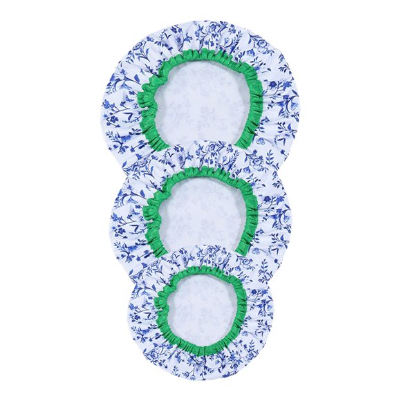 Ensemble de Contenants de Stockage Alimentaire de 3 Tailles de Couvercles Bol Réutilisable Couvercle Élastique Bol Tissu Idéal pour Restes Sac Alimentaire Réutilisable, Couvercle Hermétique, Boîte de Rangement en Plastique, Sac à Collation, Rangement de Cuisine, Sans Bpa, Étanche