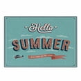 thumbnail image 1 of Hello Cutting Board, Vintage Style Summer Inspired Words Print on Blue Background Aircraft and Clouds, Decorative Tempered Glass Cutting and Serving Board, Small Size, Multicolor, by Ambesonne, 1 of 1
