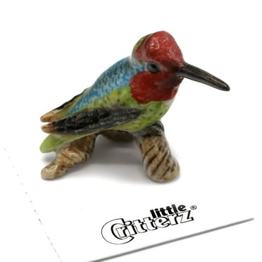 Little Critterz Hummingbird "Anna" Hand-painted - Home Decor Bird Decorative Figurine Birthday Gift - Miniature Porcelain Figurine