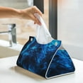 thumbnail image 5 of Kdxio Ice Blue Fire Wolf Print Tissue Box Cover,Modern PU Leather Rectangular Tissue Box Holder for Bathroom Living Room Bedroom Office Desk Car Home, 5 of 6