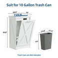 thumbnail image 6 of 13-Gallon Tilt-Out Trash Can Cabinet, Hidden Trash Bin with Deodorizing & Negative Ion Technology, Pet-Proof Design for Kitchen, Dining Room, Living Room, White, 6 of 6