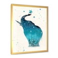 thumbnail image 2 of Designart Silhouette d'Éléphant sur Carte de Noël Art Mural Encadré Traditionnel, 2 of 4
