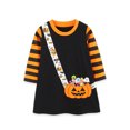 thumbnail image 3 of XUANTAOO Halloween Outfits for Girls Long Sleeve Ghost Printed Princess Tutu Dress Toddler Witch for Girls 2-3 Years, 3 of 5