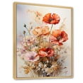thumbnail image 2 of Designart "Sunset Moment In Poppies Bouquet" Poppies Floater Framed Wall Art Prints, 2 of 5