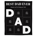 thumbnail image 2 of AISENIN Personalized Fathers Day Birthday Gifts for Dad Custom Throw Photo Blanket Customized Picture Gifts for Men, Grandpa, Dad, Father in Law, 2 of 5