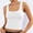 White, variant on Tittly Vest for Women Tank Tops Women's Tank Tops Cute Slim Ribbed Knit Bow Lace Camisole Top Summer Square Neck Sleeveless Going Out Tops Vest Tops for Women Womens Tops Black L