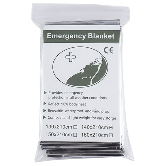 SLYNSHome Home Spare First Aid Insulation Blanket Sunscreen Lifesaving Emergency Blanket 1PC