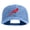 Blue, variant on Cardinal Iron on Patched Unstructured Pigment Dyed Cotton Cap - Black OSFM