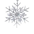 thumbnail image 2 of Adorno colgante para árbol de Navidad, decoración navideña, purpurina decorativa, fiesta Copo de nieve plateado, 2 of 9
