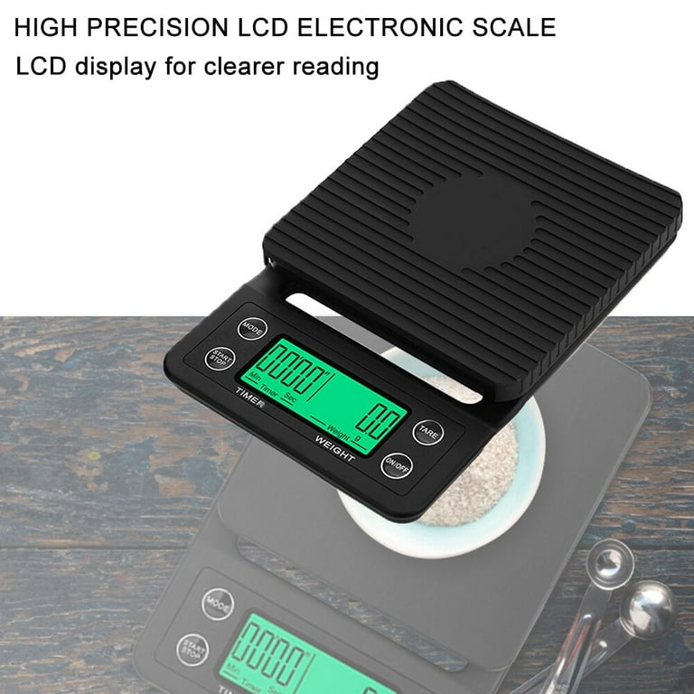 3kg 0.1g 5kg 0.1g Coffee Weighing 0.1g Drip Coffee Scale with Timer Digital  Kitchen Scale High Precision LCD Scales