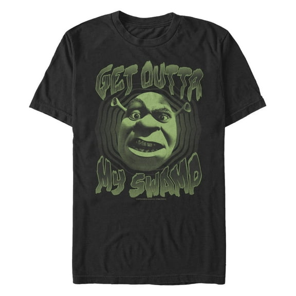 Men's Shrek Get Outta My Swamp Shrek Face Graphic T-Shirt