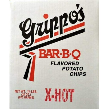 Grippo's X Hot BBQ Potato Chips (1.5lb Box)