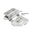 thumbnail image 2 of Unique Bargains Glass Hinge Door Hinge Glass Clamp  for 5-8mm Thickness 4Pcs, 2 of 4