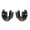 Black opening-32mm, variant on Pack of 2 Heavy Duty Closet Rod Brackets Steel Supports Curtain Rod Holder Upgrades for 1 1/4 Inch Poles Sockets Flange