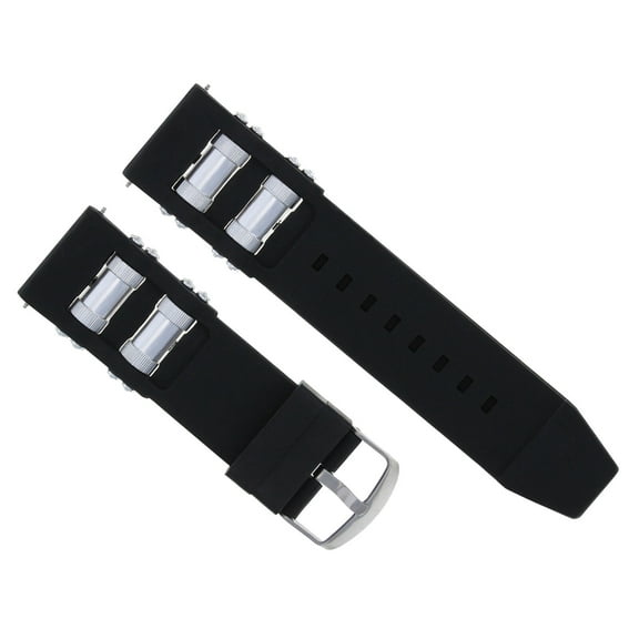 26MM SILICONE RUBBER BAND STRAP FOR 50MM INVICTA BOLT 24215 SEA HUNTER BLACK