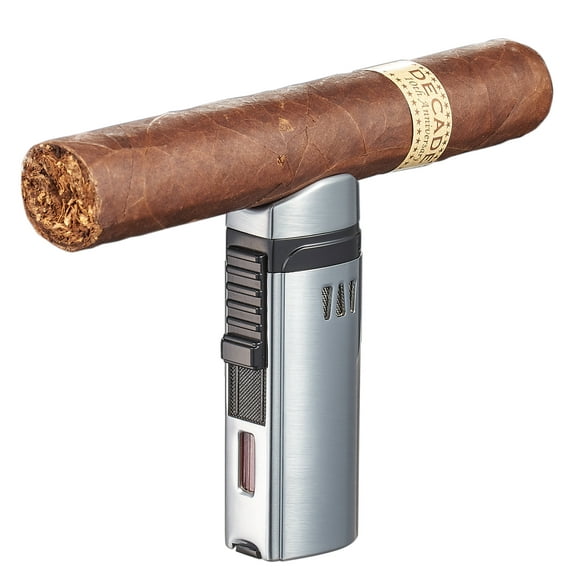 Visol Denali Silver Triple Flame Cigar Lighter