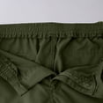 thumbnail image 7 of YLSDY Men's Summer Solid Cargo Shorts, Elastic Waist Button Zipper Closure, Multi-Pocket 5 Inch Stylish Casual Shorts Army Green XL, 7 of 7