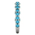 thumbnail image 4 of 3.13 ctw Wedding Band for Women - 18K White Gold Simulated Turquoise Stackable Eternity Ring, 4 of 6