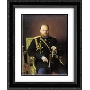 Ivan Kramskoy 2x Matted 20x24 Black Ornate Framed Art Print 'Portrait of Alexander III'