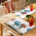 thumbnail image 4 of Spring Flowers Placemats Set of 4 Red Blue Bottle Floral Watecolor Eucalyptus Place Mats Indoor Wipeable Table Mats Washable Dining Table Placemats for Kitchen Holiday Party Home Decor 13x19 Inch, 4 of 9