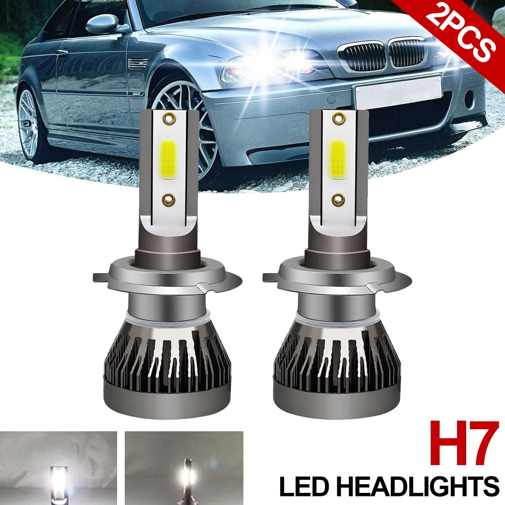 2x H7 Kit Car LED Headlight Turbo Cool Fan Bulbs PURE WHITE PEUGEOT 208 2012 