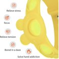 thumbnail image 3 of Cute Frog Shape Simple Sensory Dimple Fidget Bracelet Toy Silicone Decompression Wristband, Kawaii Frog Sensory Fidgeting Game Bubble Music Bracelet Mini Flip Finger Press Toy (Yellow, 1PC), 3 of 8