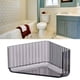 thumbnail image 5 of Organizador de baño apilable para joyas y cosméticos, estante triangular transparente de rayas grises, 5 of 8