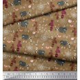 thumbnail image 2 of Soimoi Poly Georgette Fabric Bird,Floral & Racoon Cartoon Print Fabric by The Yard 52 Inch Wide, 2 of 3