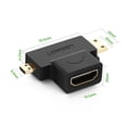 thumbnail image 3 of [2 Pack] UGREEN Micro HDMI + Mini HDMI Male to HDMI Female Adapter, 3 of 7