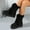 Black, variant on Women's Winter Snow Boots Warm Comfortable Booties for Women Lace Up Mid Calf Platform Boots Fleece Anti-Slip Suede Memory Foam Cozy Boot thermal Shoes Black 9(42)