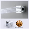 thumbnail image 5 of Boyel Living Shower Head Set Wall Mount 12'' Rainfall 3 Function Shower System with 6 Body Jets Sprayer,Chrome, 5 of 11