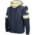thumbnail image 3 of Men's Colosseum Navy Notre Dame Fighting Irish Big & Tall Hockey Lace-Up Pullover Hoodie, 3 of 3